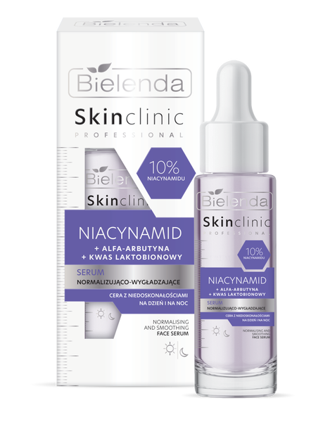 Bielenda Skin Clinic Professional Niacinamide Serum 30ml with box packaging on a white background