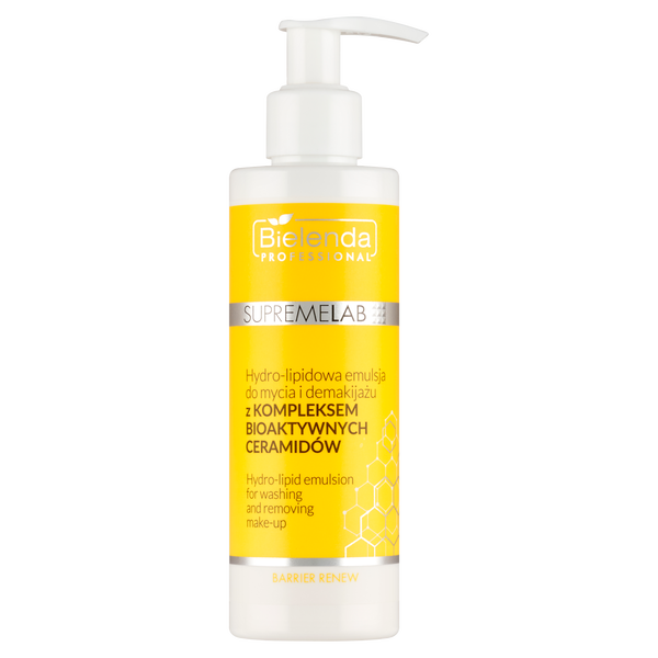 Bielenda Professional SupremeLab Barrier Renew Hydro-Lipid Emulsion 200ml - Cleanser Pump Bottle