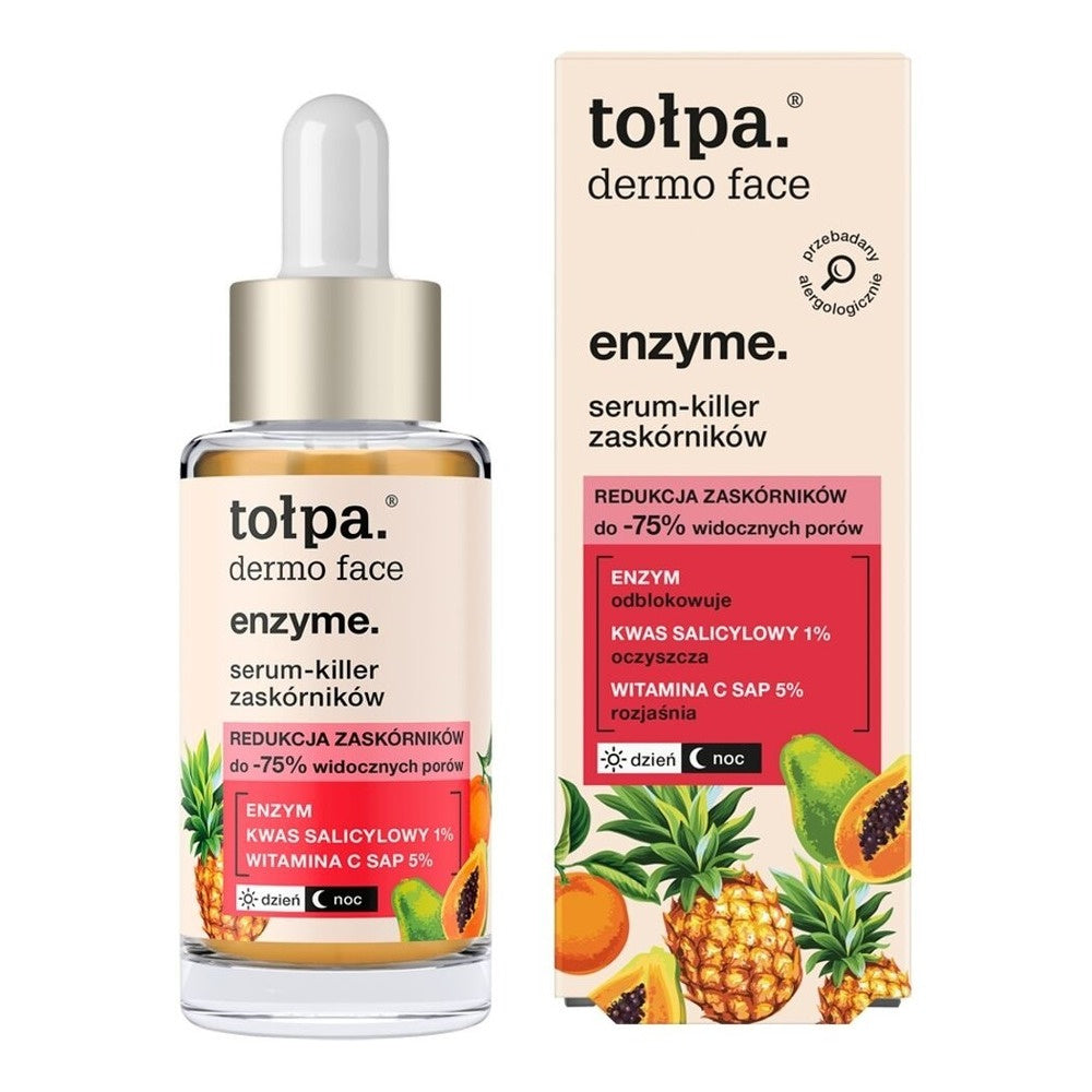 Tolpa Dermo Face Enzyme Serum original retail bottle and box packaging