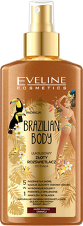 Eveline Brazilian Body Luxury Gold Body Highlighter 150ml - Front Bottle View