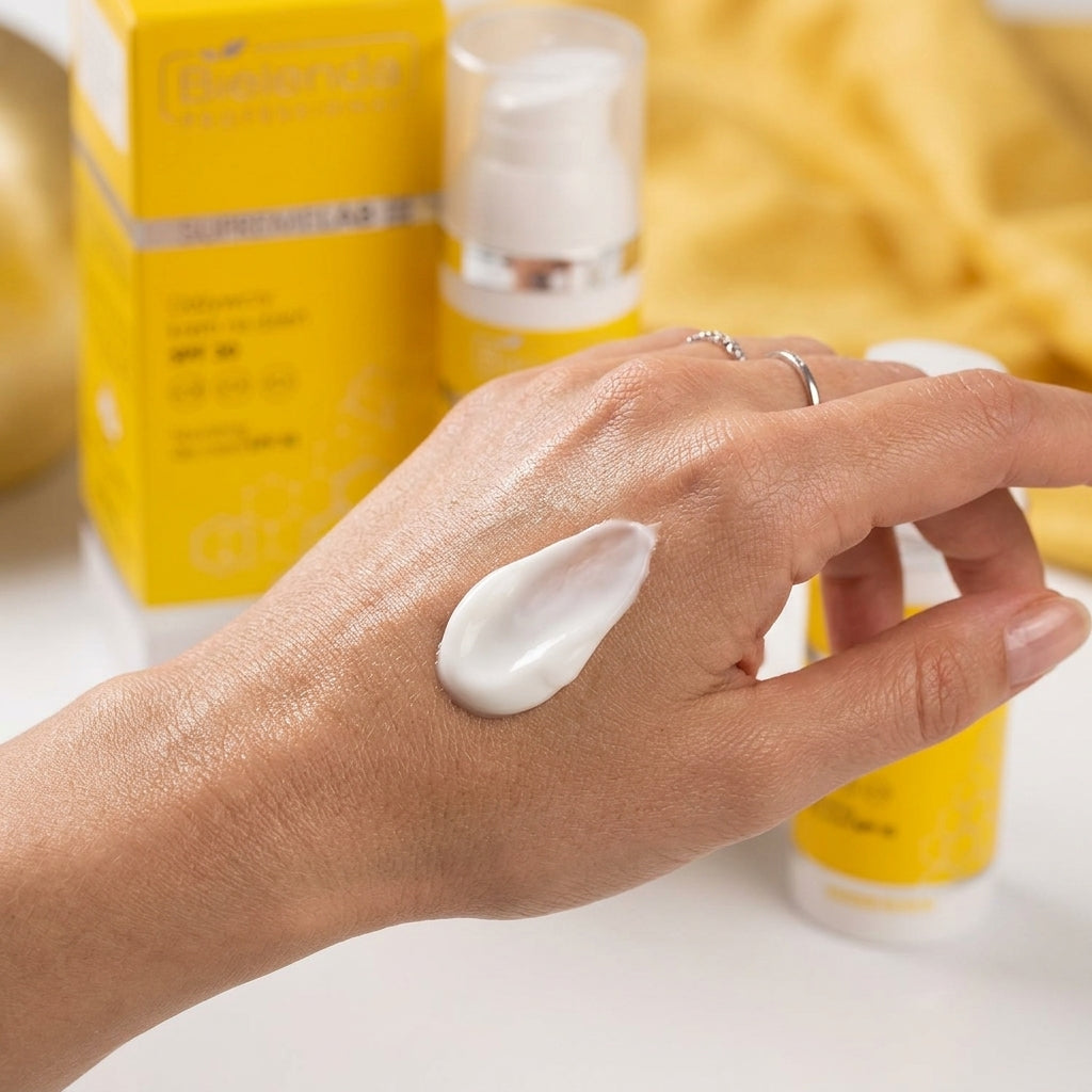 Texture swatch of Bielenda Professional Supremelab Barrier Renew Nourishing Day Cream on skin