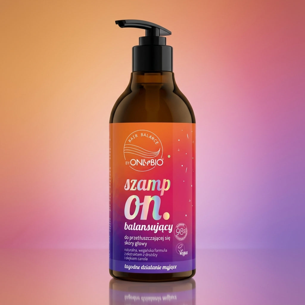 OnlyBio Hair In Balance Balancing Shampoo for Oily Scalp 400ml - Studio Gradient Backdrop