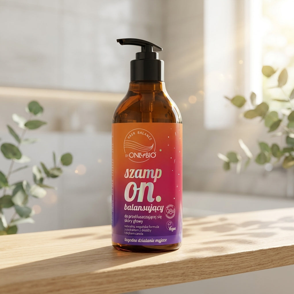 OnlyBio Hair In Balance Balancing Shampoo for Oily Scalp 400ml - Bathroom Lifestyle Shelf