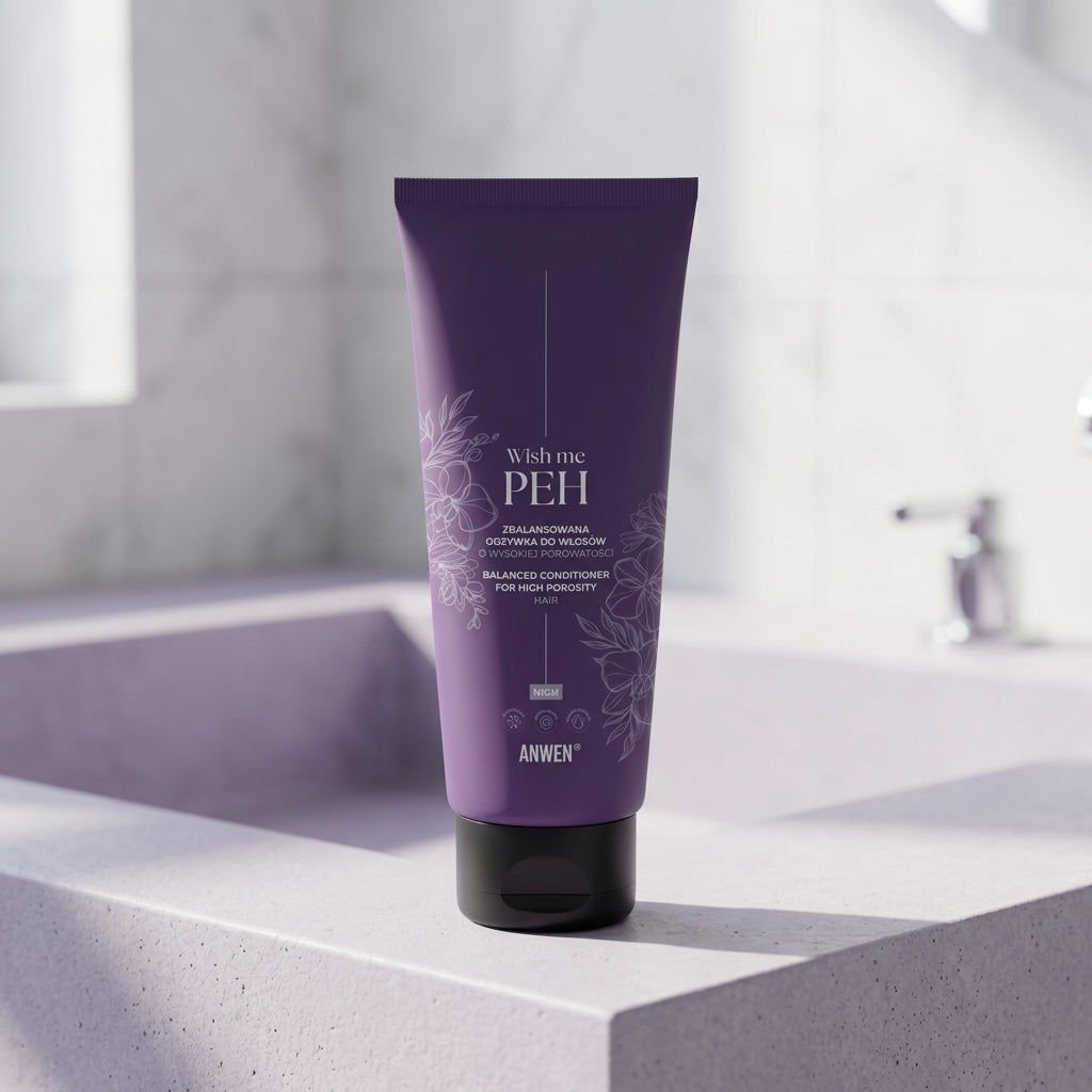 Anwen Whish me PEH Balanced Conditioner for High Porosity Hair 200ml on bathroom vanity
