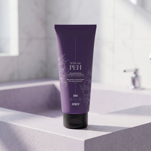 Anwen Whish me PEH Balanced Conditioner for High Porosity Hair 200ml on bathroom vanity