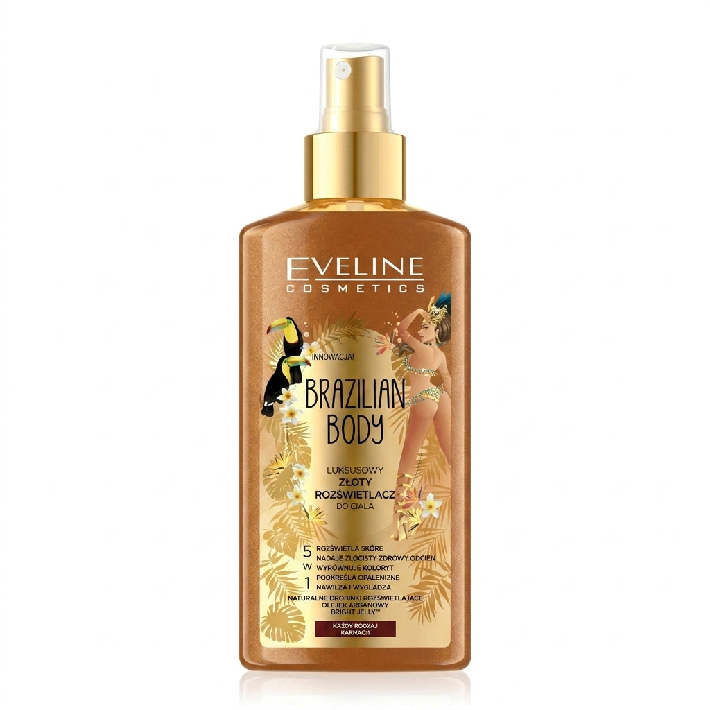 Eveline Brazilian Body Highlighter on a seamless pure white background - Studio product shot